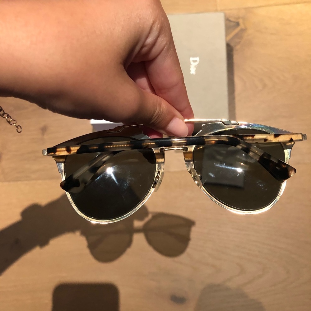 DIOR reflective PRE-70 Gray HAVANA/BROWN sunglasse - Picture 7 of 14